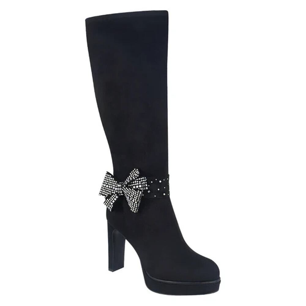 Impo Women's Onneli Bling Stretch Platform Boot with Memory Foam Black Size 6.5M
